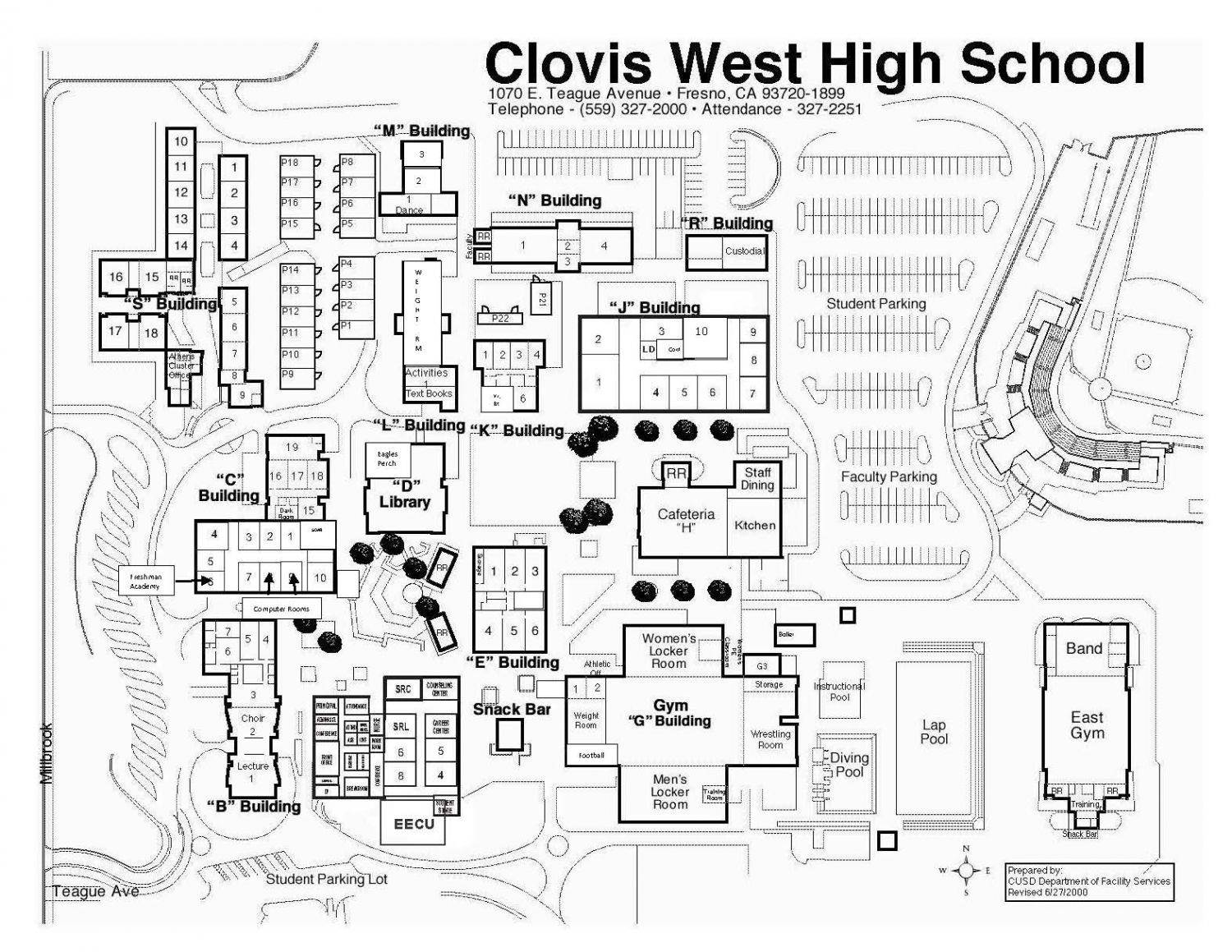 Clovis North Campus Map Map Of Us Topographic   ClovisWest High Map . 